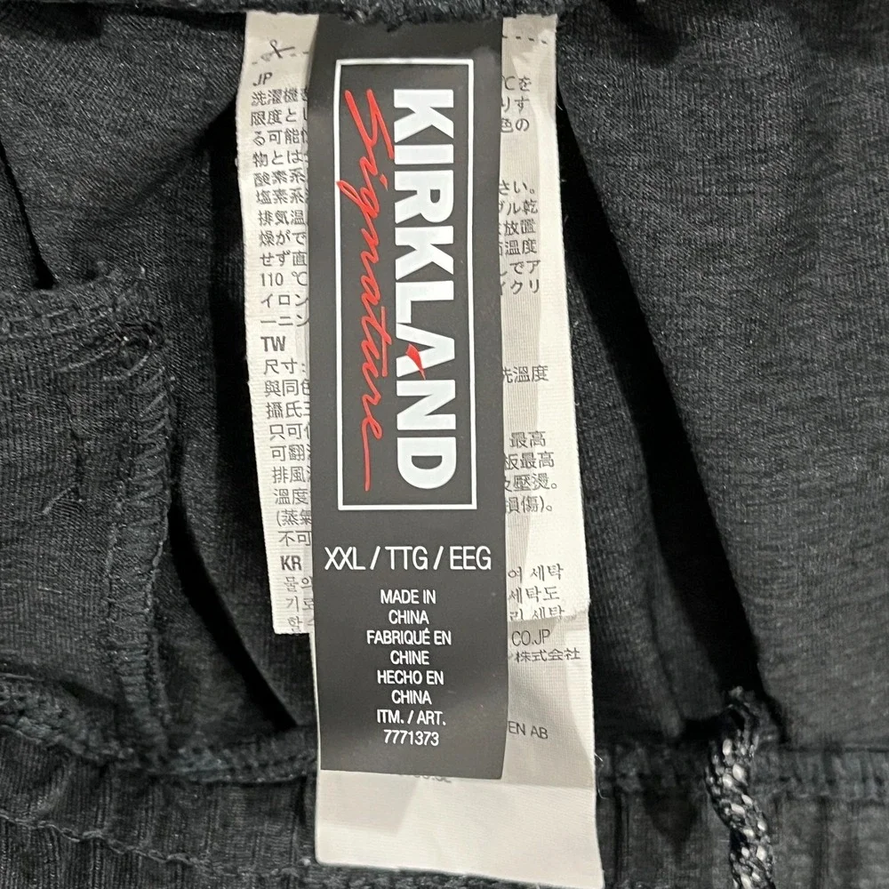 Kirkland Signature Active Jogger Pants Mens 2XL Black Tapered Leg Athleisure
